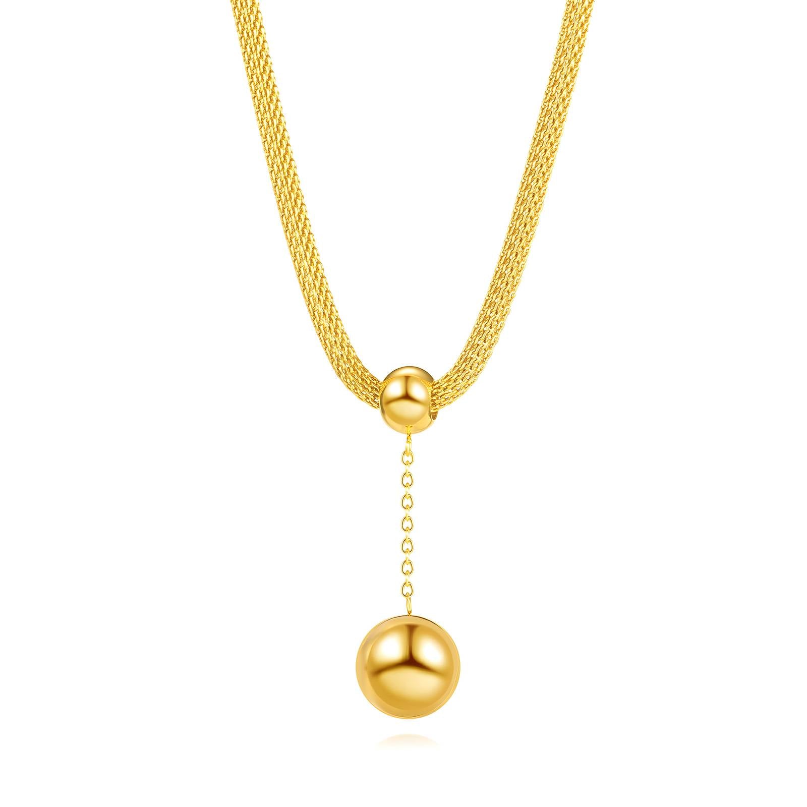 Golden Sphere Halsband – 18K Guldpläterat