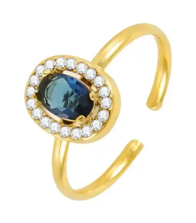 Sapphire Halo Ring