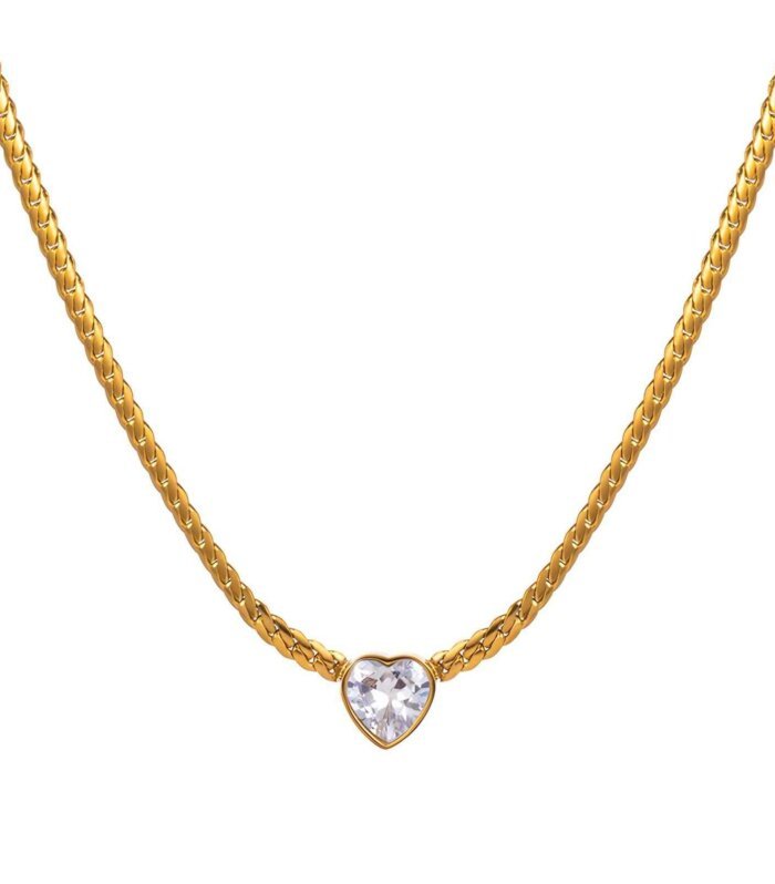 Diamond Heart Halsband