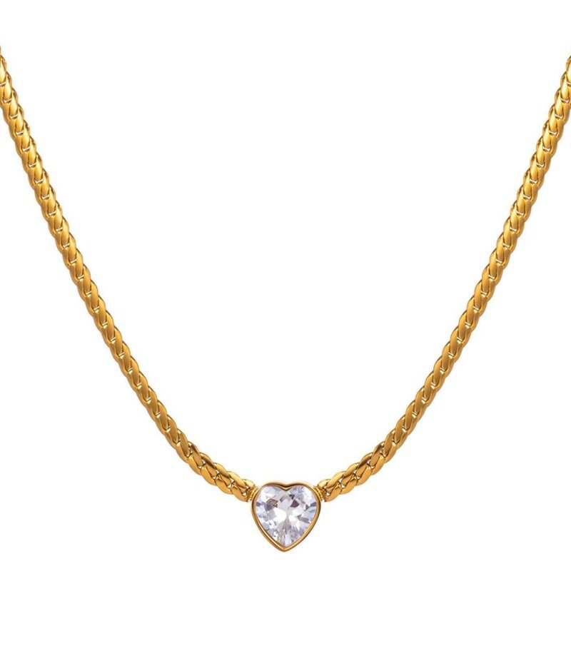 Diamond Heart Halsband